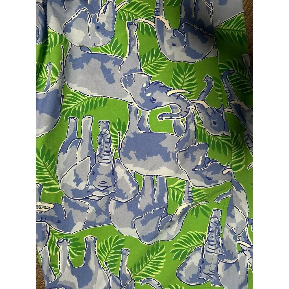 Men's POLO RALPH‎ LAUREN NEW Green/Blue Tropical Elephant Golf Shorts-Size 40
